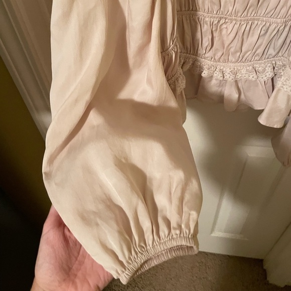 Long sleeve cropped blouse - Picture 3 of 4